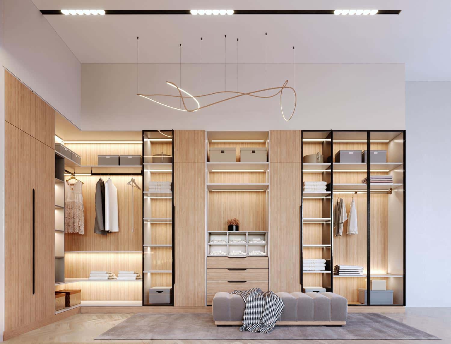 Premium custom walk-in closet installation