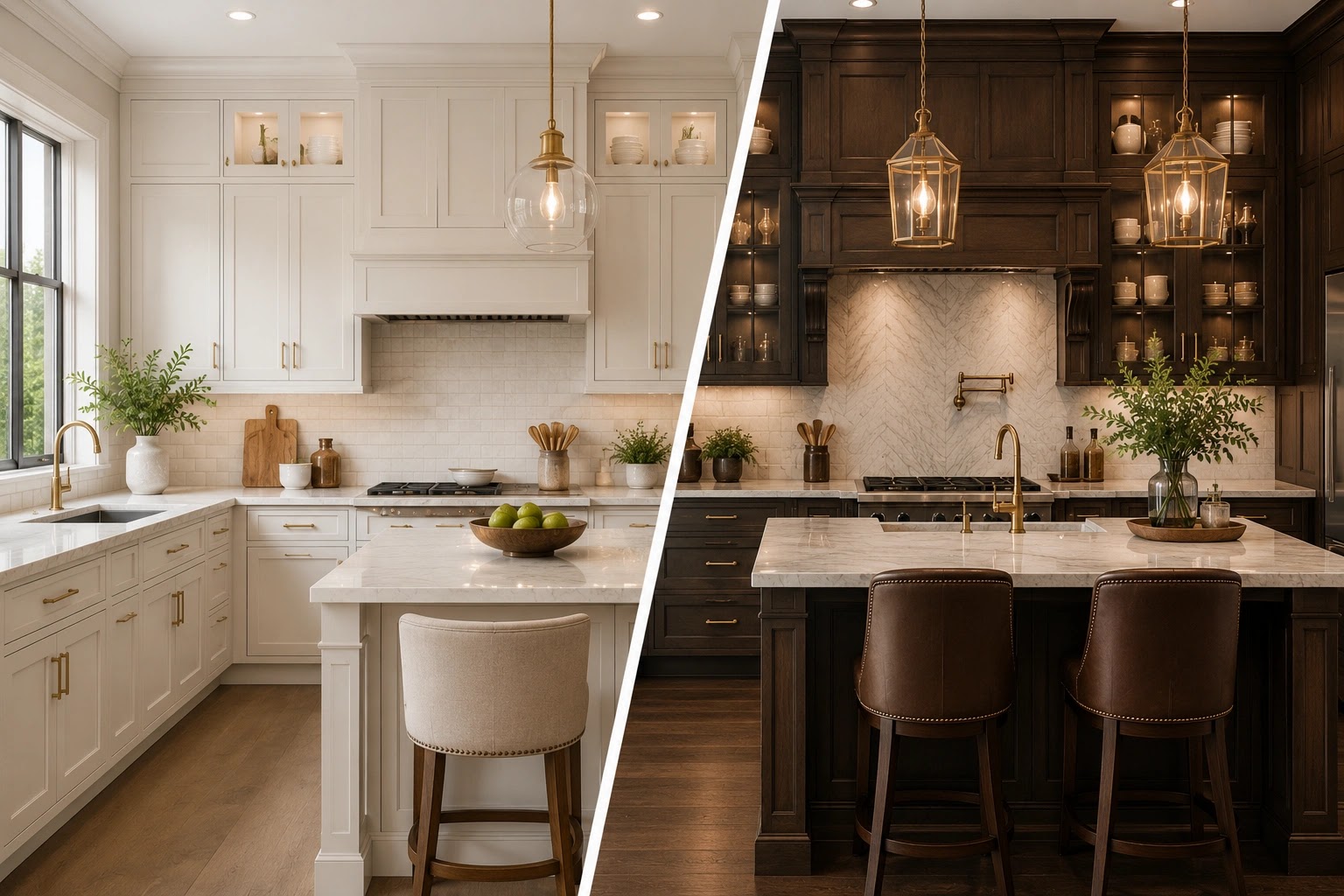 Custom vs Semi-Custom Kitchen Cabinets comparison Dallas TX - KP Closet and Cabinet Design