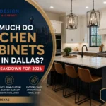 Kitchen cabinets cost guide in Dallas TX featuring a modern custom kitchen by KP Closet and Cabinet Design