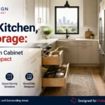 Smart kitchen cabinets in Dallas with space-saving storage solutions for small kitchens by KP Closet and Cabinet Design