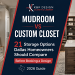 Mudroom vs custom closet with 21 storage options for Dallas homeowners