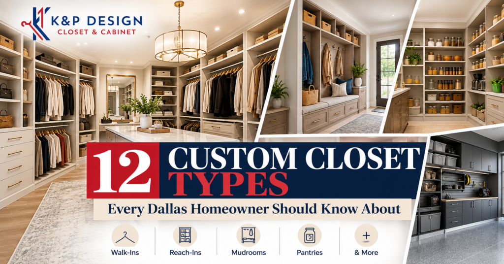12 Types of Custom Closets Every Dallas Homeowner Should Know About