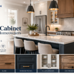 22 kitchen cabinet options for Dallas homeowners featuring shaker, slab, raised panel, glass-front, and distressed cabinet styles