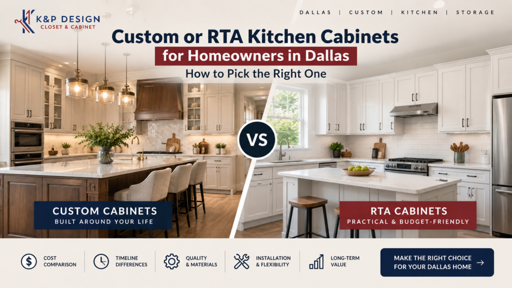 Custom vs RTA kitchen cabinets for homeowners in Dallas