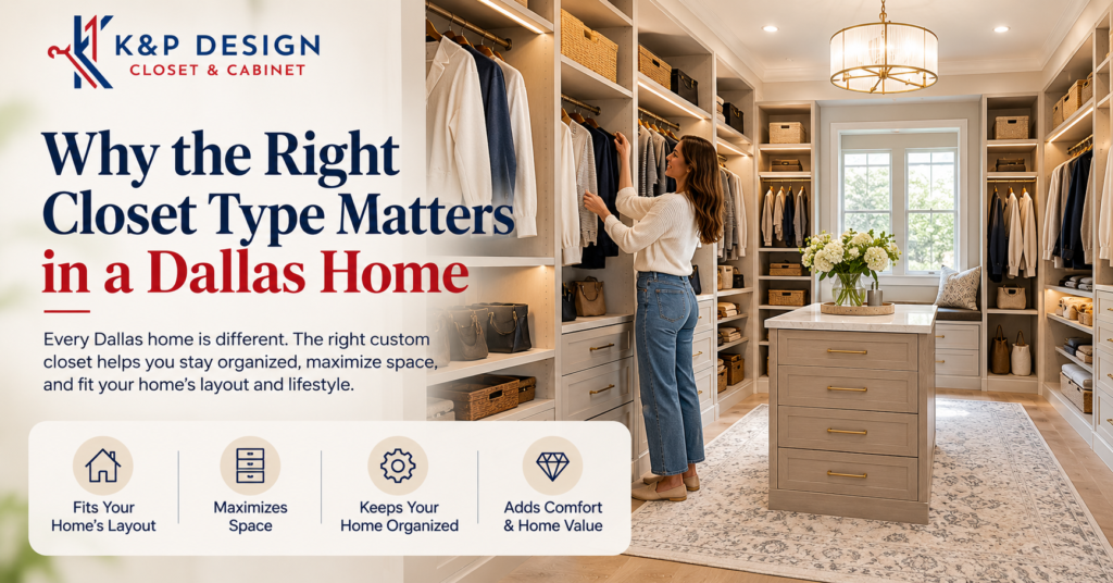 Why the right custom closet type matters in a Dallas home